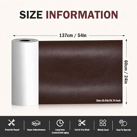 Leather Repair Patch, 24 x 54 Inch, Self Adhesive Leather Repair Tape, Leather - Image 2