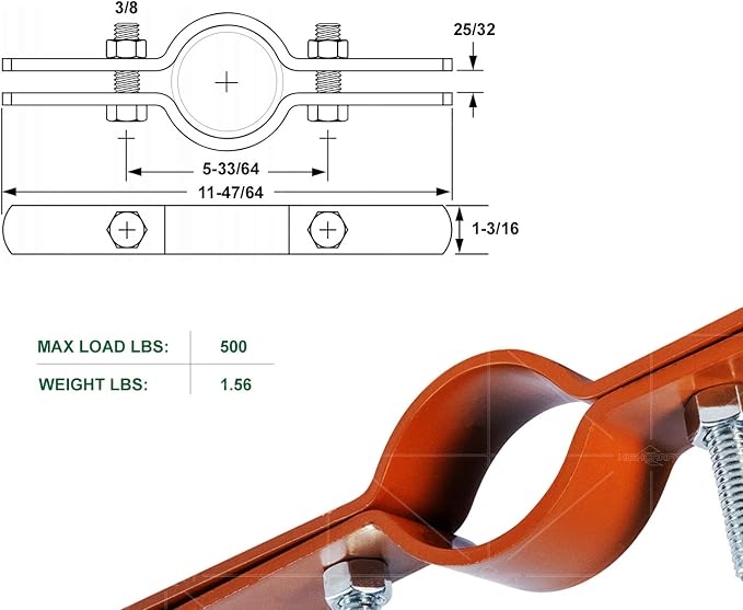 Highcraft DMST-FD03 Riser Clamp Vertical Pipe Hanger, - Image 8