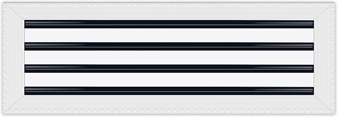 BUILDMART - 24x8 MUD-in Air Vent Cover - Drywall MUD in White Air Vent - MUD by TexasBuildmart