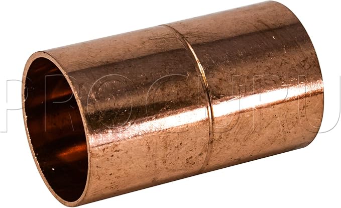 1-Pack 1-1/4 Inch Copper Coupling by PROCURU