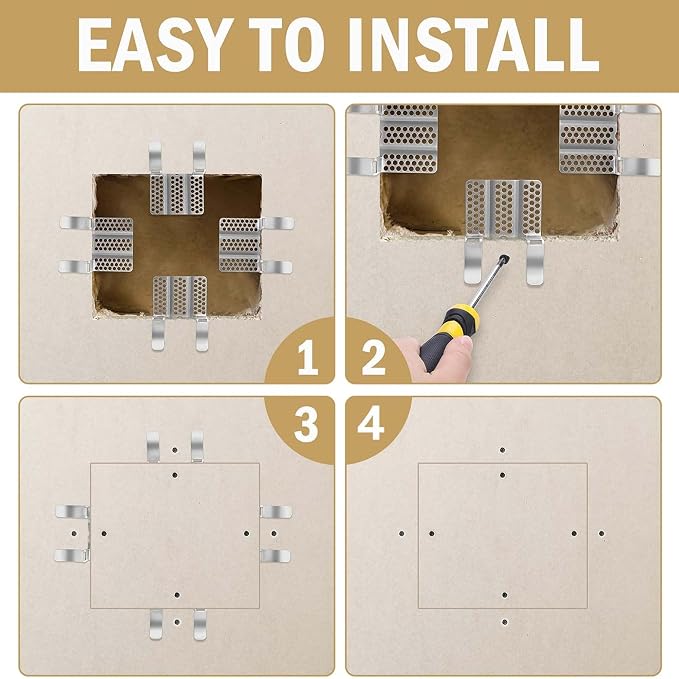 Drywall Repair Clips 36 Pack, Stainless Steel Wall Patch Clips - Image 4