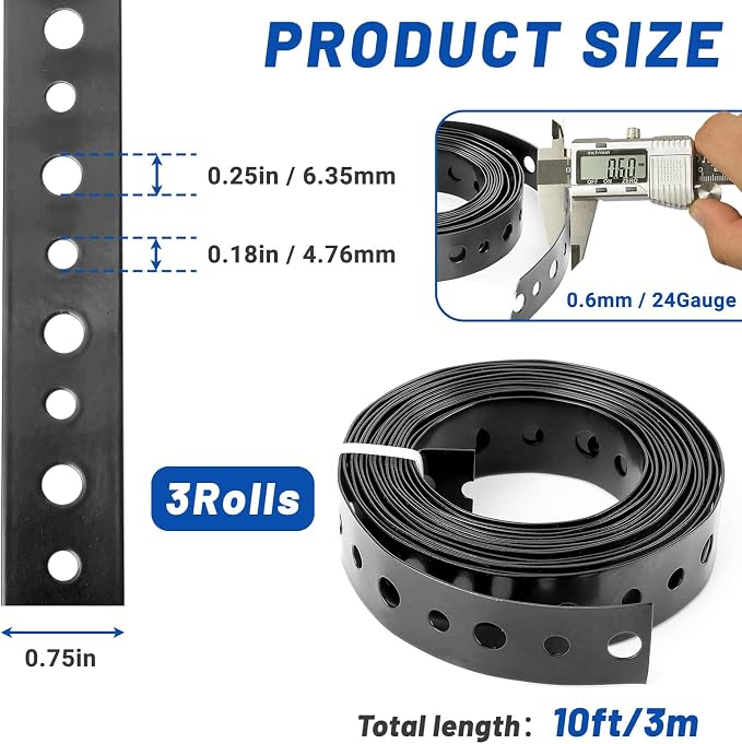 3 Rolls Black Metal Strapping - Image 2