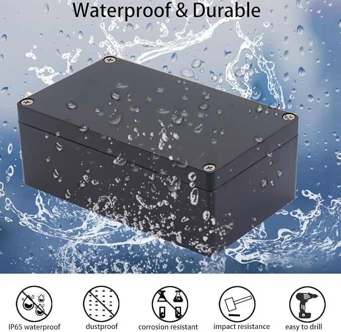 Project Box ABS Plastic Black Electrical Boxes IP65 Waterproof DIY Electronic - Image 6