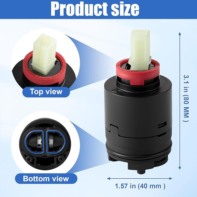 N40HKC Shower Cartridge Replacement, 40 mm Tub/Shower Faucet Cartridge - Image 2