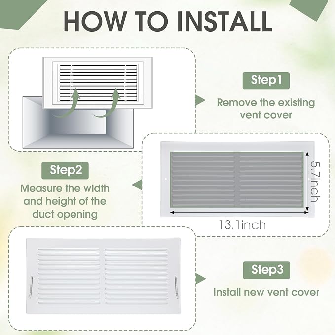 White 3 Pack Ceiling Vent Cover - Image 4