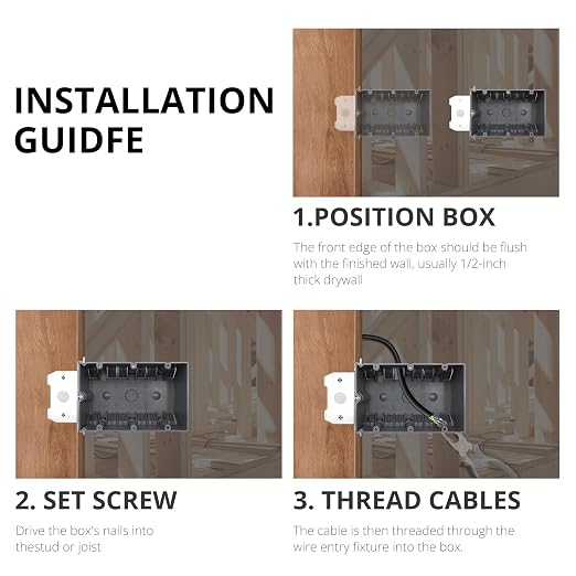 3-Gang Adjustable Outlet Box, 49 Cu.in., heat-resistant, dust-proof and - Image 5