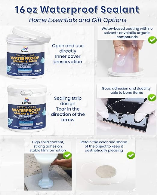 Transparent Waterproof Sealant Waterproof Coating 16oz Invisible Waterproofs - Image 7