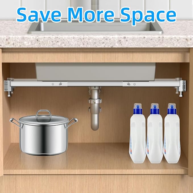 Qualward Undermount Sink Brackets, Adjustable Undermount Sink Support, - Image 3