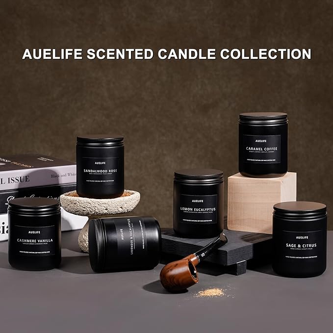 Candles for Men Gift Set, 4 Pack Soy Wax, Masculine | Men's aromatherapy - Image 4