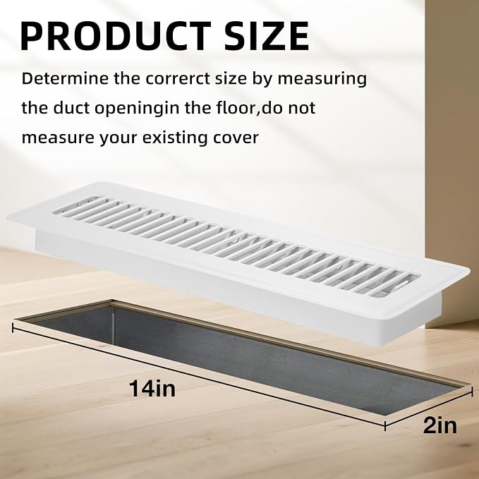 Floor Register 2x14-4 Pack Vent Covers - Image 5