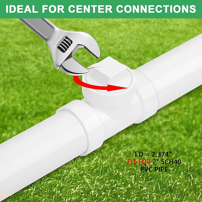 3Pack 2IN PVC DWV Cleanout Tee - Image 3