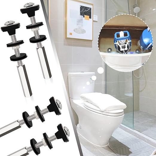 Universal Toilet Tank to Bowl Bolts Kit, Heavy Duty Toilet Bolts, Waterproof - Image 2