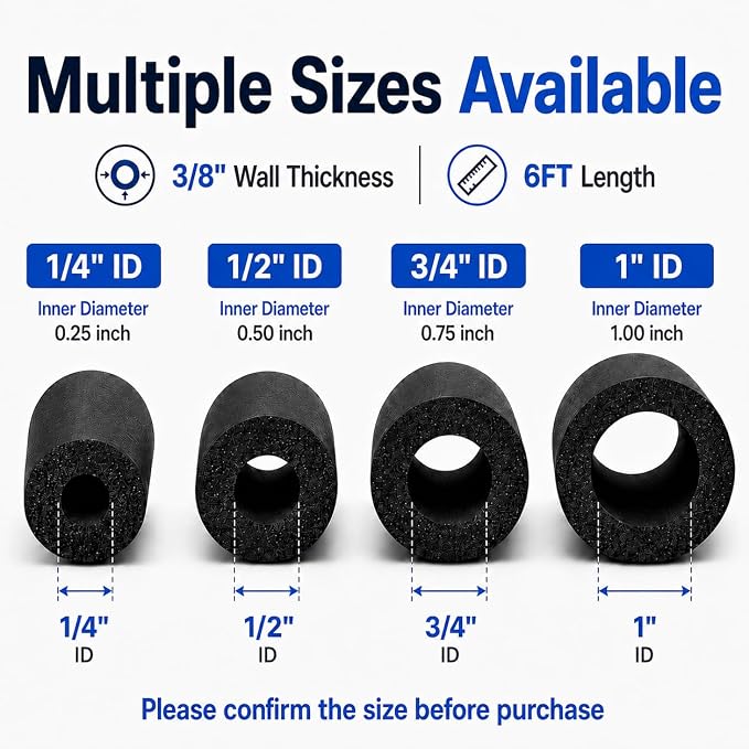 CARGEN 1/4" ID Foam Pipe Insulation Fits 1/4" OD Ice Maker Water Line | - Image 6
