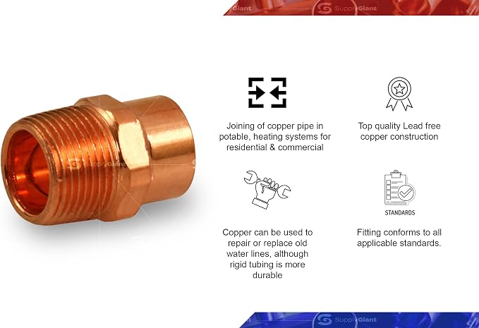 Supply Giant DDNA0014-5 Male Adapter Fitting Sweat x MIP Connections - Image 2