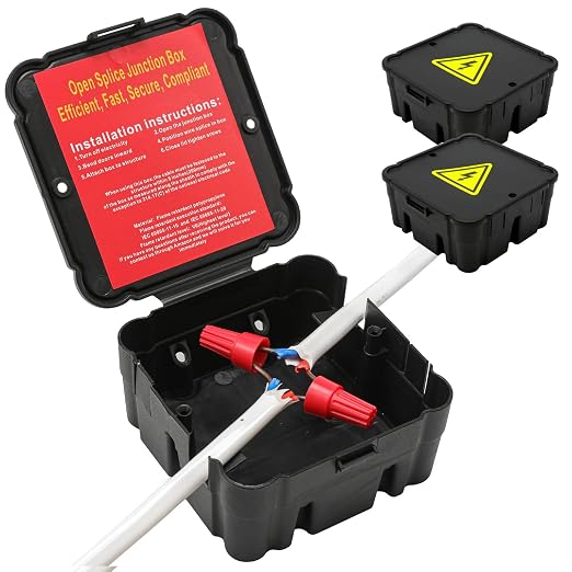Black Open Splice Junction Box，Open Splices Repair Open Splices, 5 Second by Unknown
