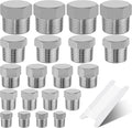 20PCS Stainless Steel Pipe Hex Head Plugs, 1/8" 1/4" 3/8" 1/2" 3/4" | 304 by Ailbiuko