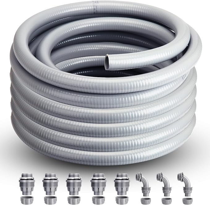 Liquid Tight Conduit 1inch 50FT, Flexible Non-Metallic Liquid Tight Flex by AISIMEE