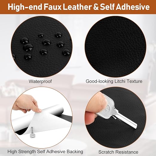 Leather Repair Patch, 17X60 Inch Self Adhesive Vinyl Repair Patch Kit, Leather - Image 4