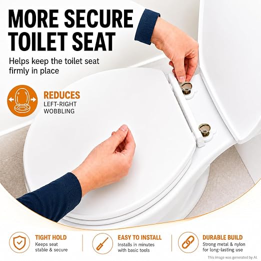 A.I.FORCE Toilet Seat Screws, Toilet Seat Bolts, Hinge Bolts & Nuts - Image 3