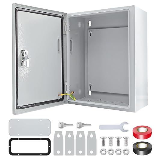 Electrical Box 16 x 12 x 8'' Steel Electrical Junction Box，NEMA 4X Steel by COYXiCE