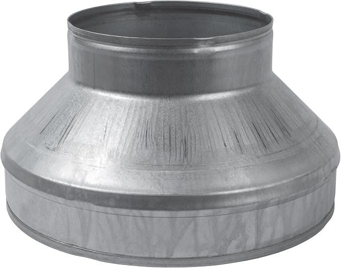 10" to 6" Inch Galvanized Steel Round Duct Reducer by ECOPROVENT