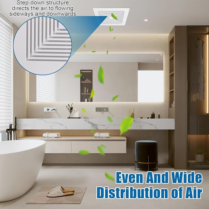 (2-Pack 12" BP90 Spring Bathroom Exhaust Fan Cover 12-1/4" x12" Vent Cover - Image 7