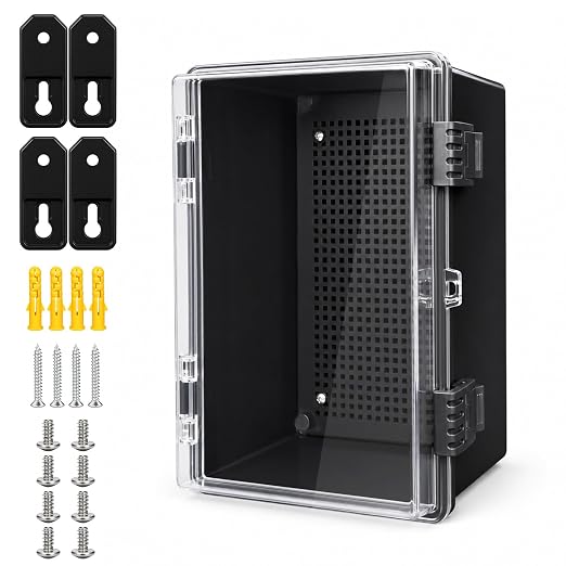 LeMotech Junction Box IP67 Waterproof Electrical Box ABS Plastic Hinged Shell by LeMotech
