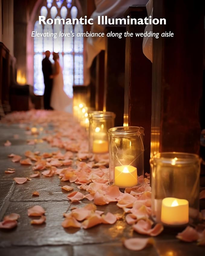 Homemory 24-Pack Flameless Tea Lights Candles Battery Operated, 200+ Hours | - Image 4