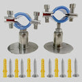 2PCS wall Mount Ceiling Mount Pipe 304 Stainless Steel Pipe Supports Pipe by RITUIPIOPIPESTRAP