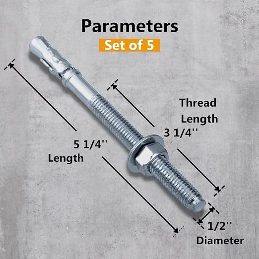 Party Animals 1/2 x 5-1/4 Inch Wedge Anchor - Image 2