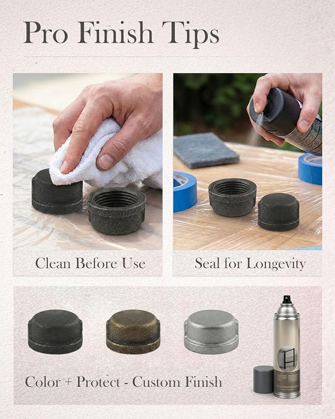 20 Pack 3/4" Malleable Cast Iron Pipe Cap, fits threaded black pipes, - Image 8