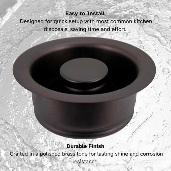 Westbrass A2089-12 4-1/4" Kitchen Sink Waste Disposal Drain Flange and Stopper - Image 7