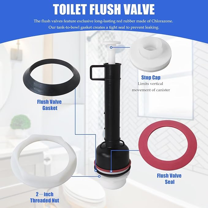Toilet Flush Valve Kit Replace Compatible - Image 5