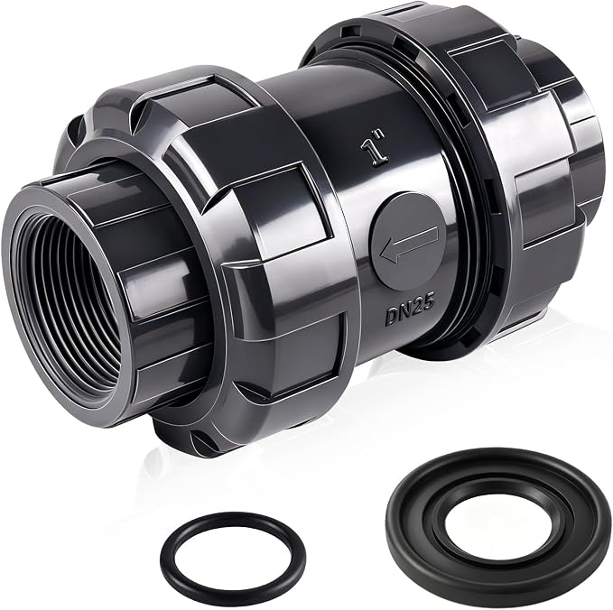 1 inch NPT PVC Check Valve, SCH80 Full Port Water Pump Ball Check Valve | UPVC by Boltigen