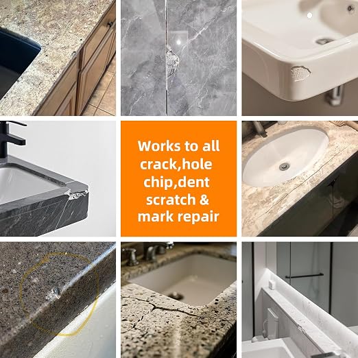 Granite and Quartz Countertop Chip Filler Repair Kit Tile & Fiberglass - Image 6