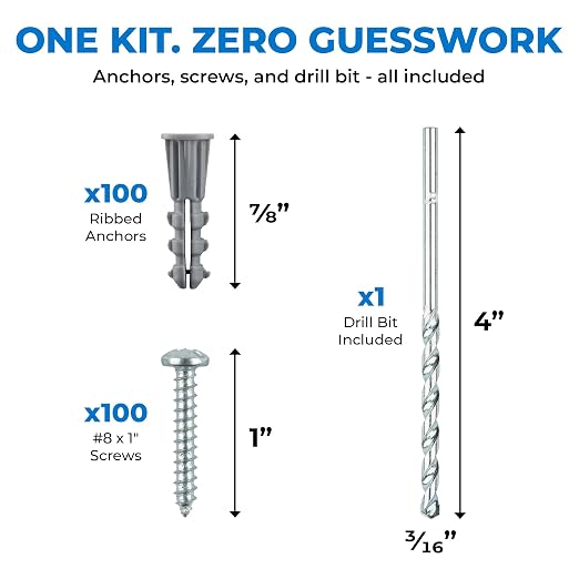 Qualihome Drywall Anchors and Screws Kit - Image 6