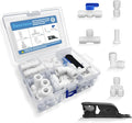 Water Tube Fittings Kit, 3/8" OD Quick Connect Push to Connect Fittings by Sweezwon