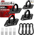 304 Stainless Steel Pad Eye Snap Hook, M6 Ceiling Hook 800Lb, Yoga Gym Equipment by Sprookber