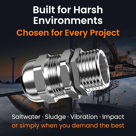 QILIPSU 2pcs 3/4" NPT 304 Stainless Steel Cable Gland Waterproof IP68 Metal - Image 8