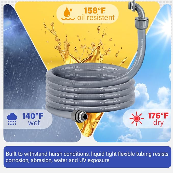 1 Inch NPT 50 FT Non-Metallic Liquid-Tight Conduit Connector Kit, LFNC-B - Image 7