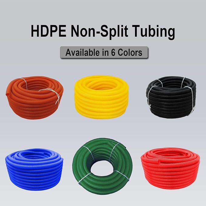 Flexible Polyethylene HDPE Non-Split Corrugated Wire Loom Tubing - Image 4