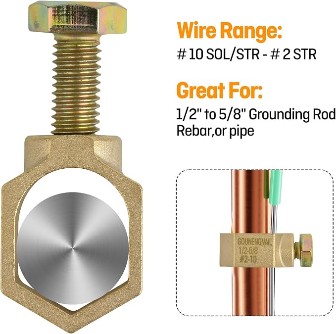 Copper Ground Rod Clamp - Image 3