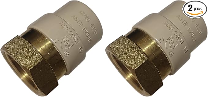 XFITTING 3/4 inch Female NPT x 3/4 inch CPVC Adapter, CPVC Female Adapter by XFITTING