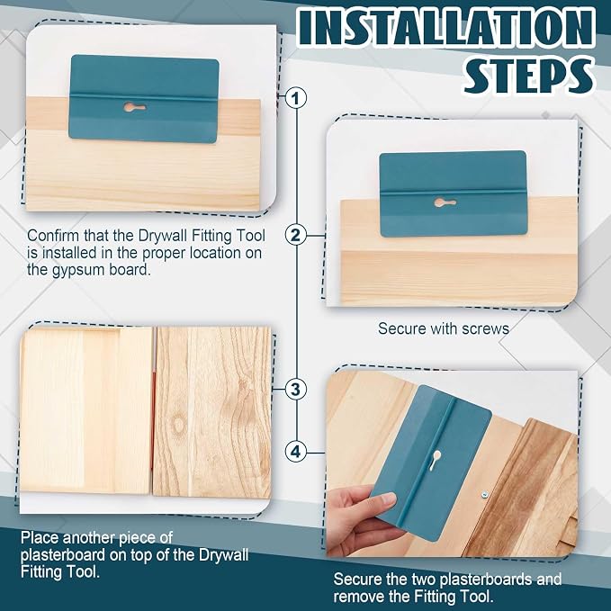 6 Pcs Drywall Fitting Tool Supports the Board in Place While Installing Drywall - Image 6