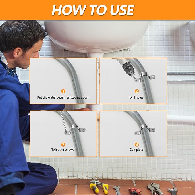 60Pcs M20 Stainless Steel Conduit Clamps | Conduit Clamps, Heavy Duty Pipe - Image 7