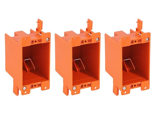 CLOUDY BAY Single Gang Electrical Outlet Box, 14 Cubic Inch Junction Box by CLOUDYBAY