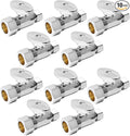 10PACK GUOFIS Straight Stop Valve, 1/2" Nom x 3/8" OD Comp | 1/4 Turn Water by GUOFIS