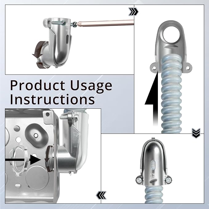 90° Squeeze Connectors, 1/2 Inch Flexible Metallic Conduit Fitting, connects to - Image 6