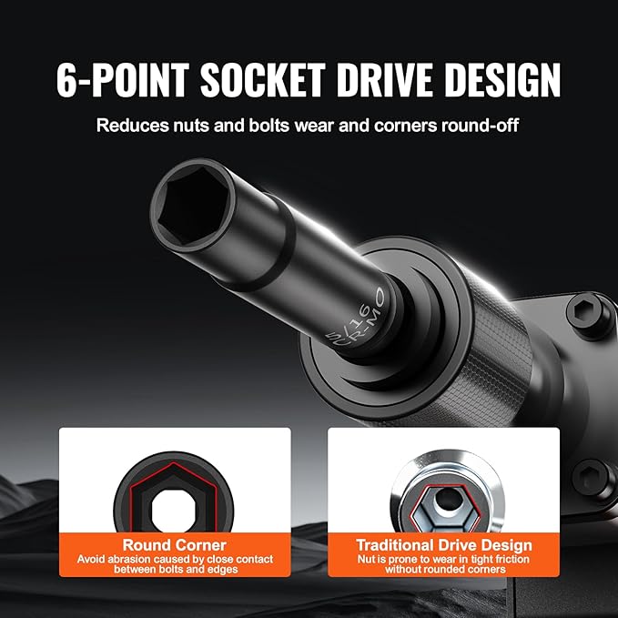 VEVOR Drive Impact Socket Set 1/4" - Image 4