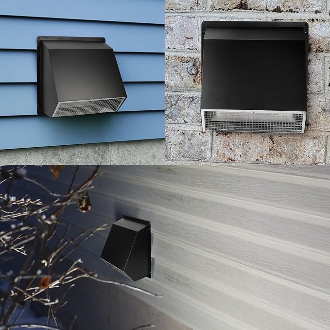 12 Inch Wall Vent Hood Exhaust Vent Cover Cap Outdoor Hooded Wall Vent - Image 8